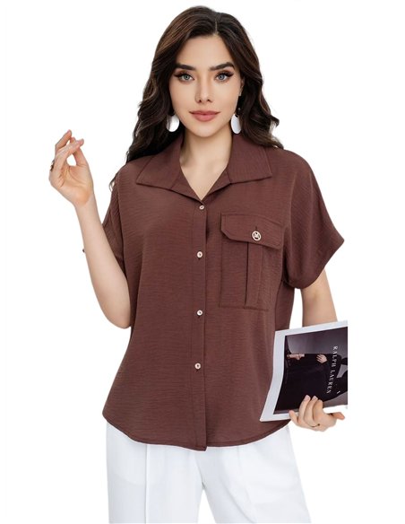 Camisa fluida bolsillo