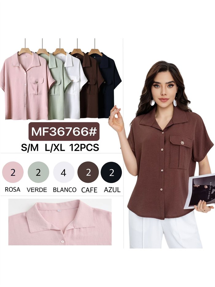 Camisa fluida bolsillo