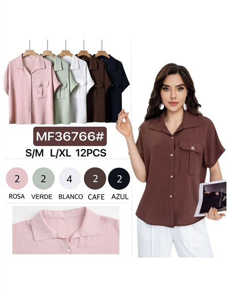 Camisa fluida bolsillo