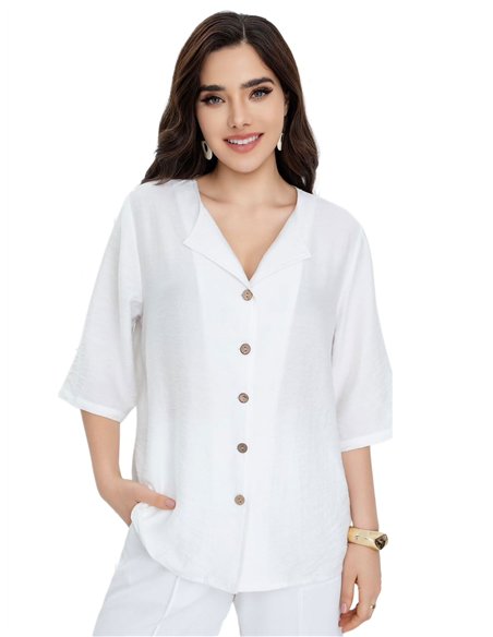 Blusa fluida con botones