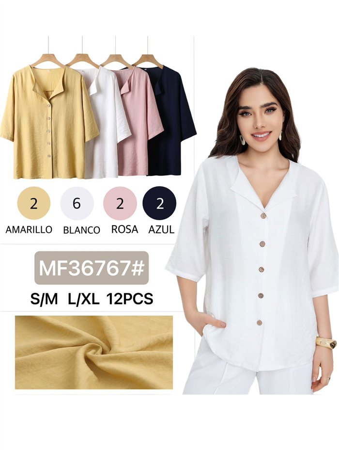 Blusa fluida con botones