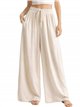 Pantalon palazzo à cordon de serrage