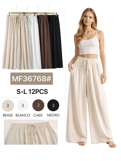 Pantalon palazzo à cordon de serrage 2