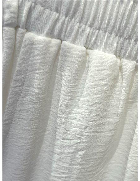 Pantalon palazzo à cordon de serrage