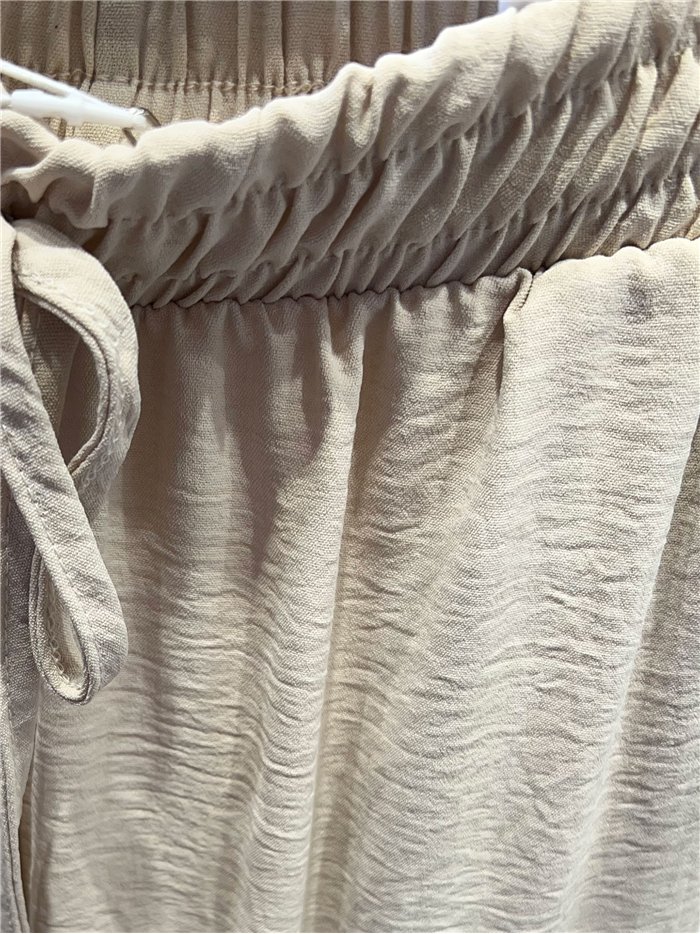 Pantalón wide-leg con cordón