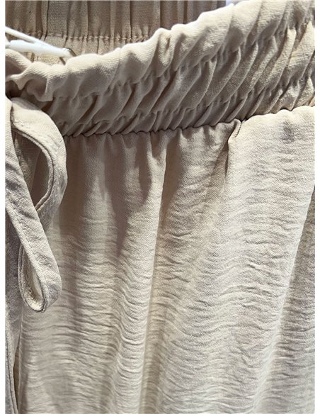 Pantalón wide-leg con cordón