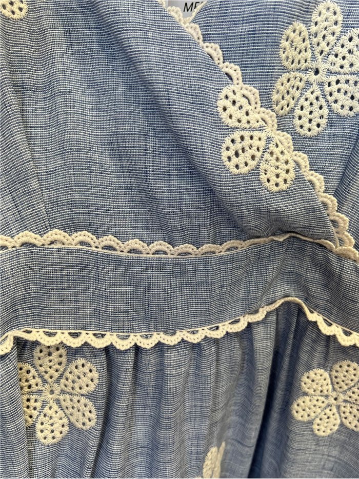 Daisy embroidered midi dress