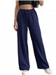 Pantalón wide-leg efecto denim tencel con cordón