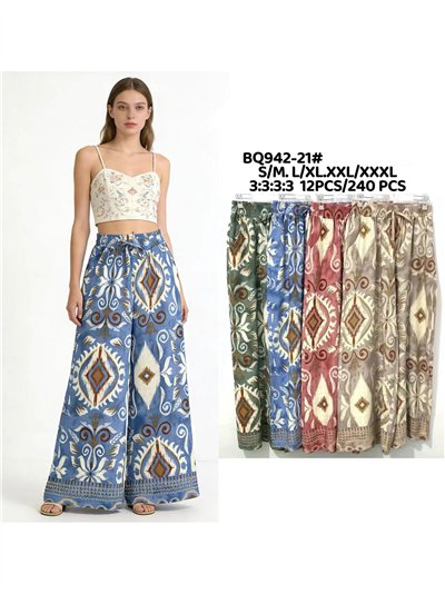 Pantalón palazzo estampado geométrico 2