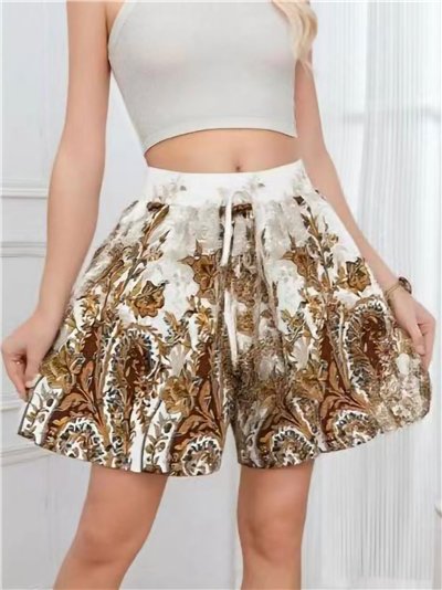 Short amplio estampado paisley