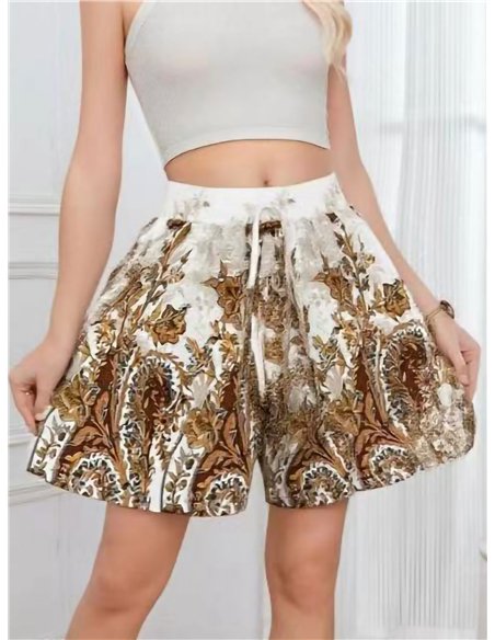Short amplio estampado paisley
