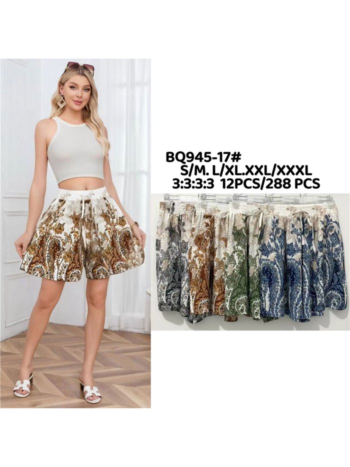 Short amplio estampado paisley