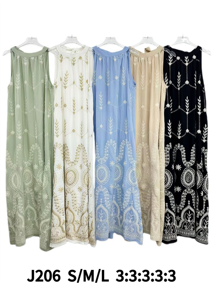 robe longue dos nu brodée