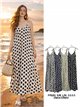 Vestido maxi de tirantes con lunares
