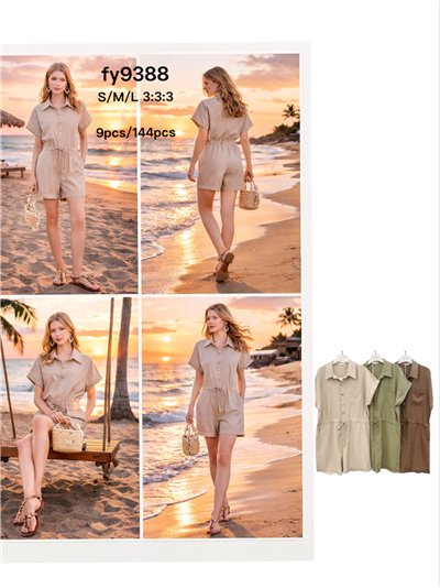 Mono corto tipo safari con cintura ajustable 2