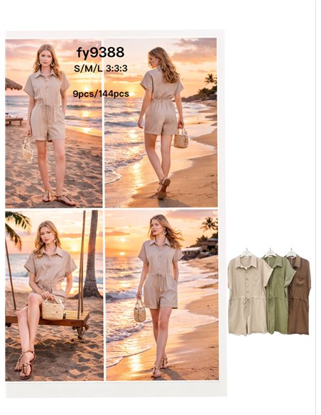 Mono corto tipo safari con cintura ajustable