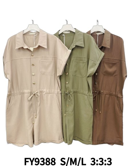 Mono corto tipo safari con cintura ajustable