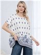 Blusa oversize estampada con cenefa