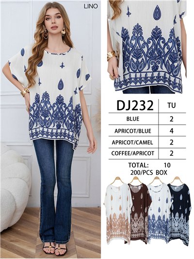 Oversized ornamental print tunic top 2