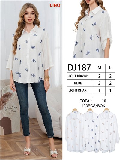 Camisa de lino con estampado paisley 2