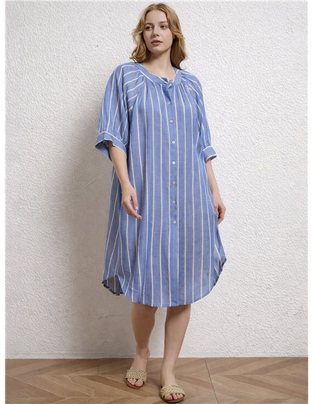 Vestido camisero rayas