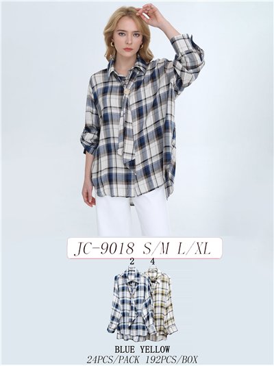 Camisa xadrez com laço 2