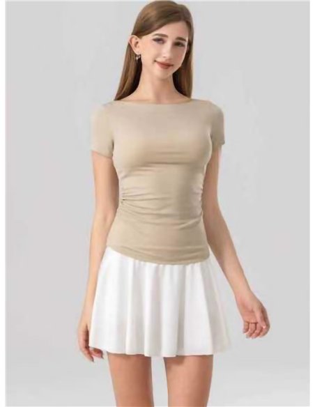 t-shirt basic a coste a maniche corte