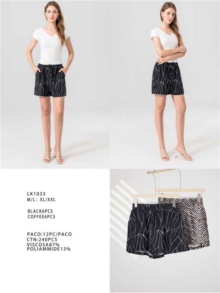 Short fluido estampado con cintura elástica