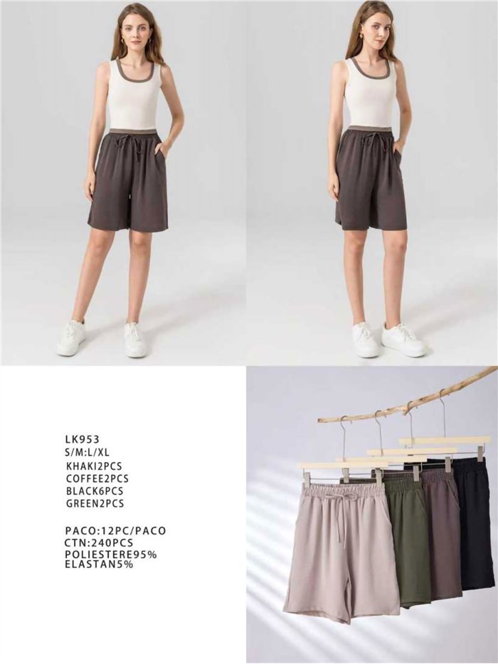 Bermuda cómoda con cintura elástica y cordón