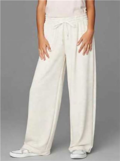Pantalón wide-leg con cordón