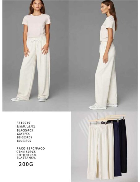 Pantalón wide-leg con cordón