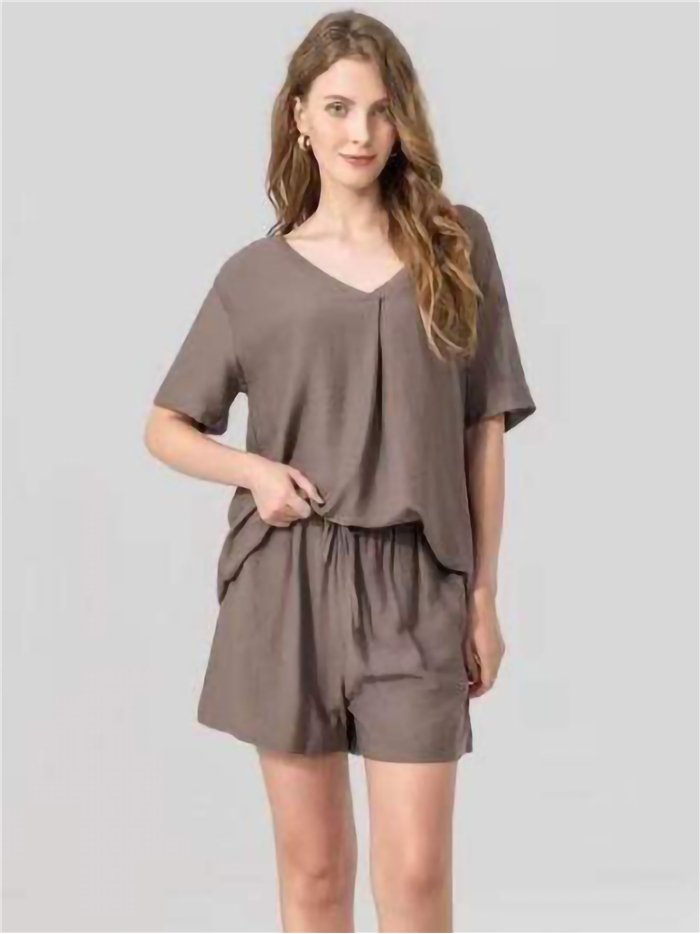 ensemble blouse fluide et short