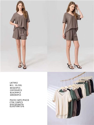 ensemble blouse fluide et short 2