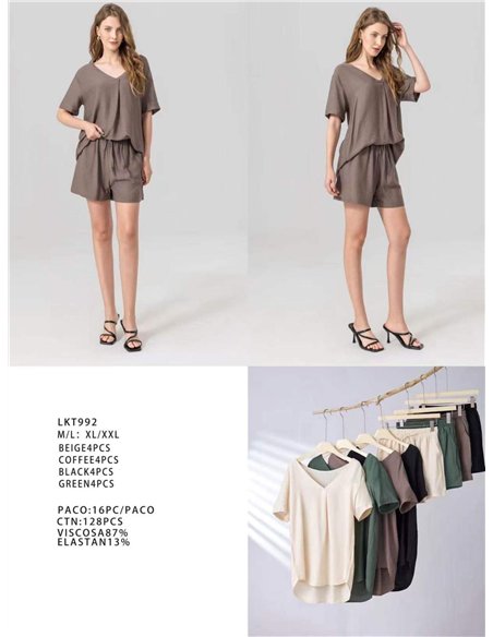 ensemble blouse fluide et short