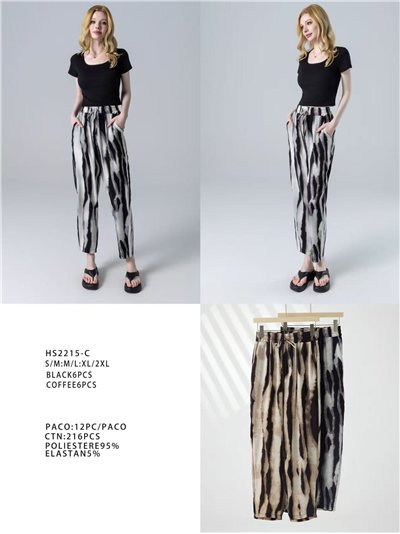 Gerade geschnittene Hose mit Batikmuster 2