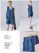 Conjunto de colete e shorts jeans