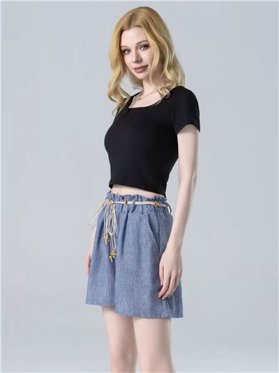 Shorts mit dekorativem Kordelzug