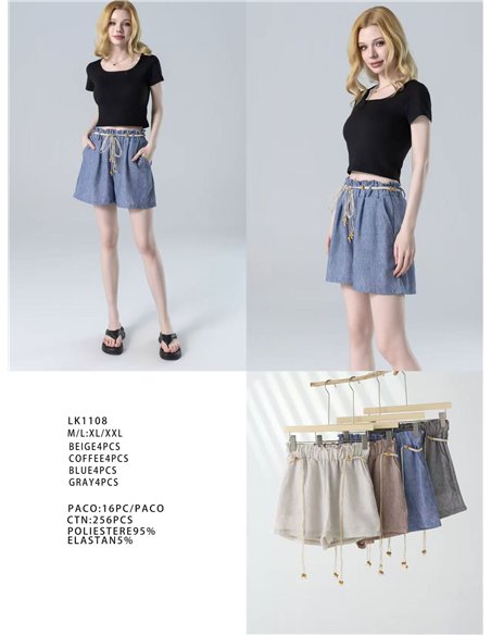 Shorts mit dekorativem Kordelzug