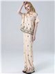 Conjunto camisa estampada con pantalón wide-leg