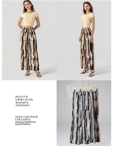 Pantaloni palazzo con stampa tie-dye