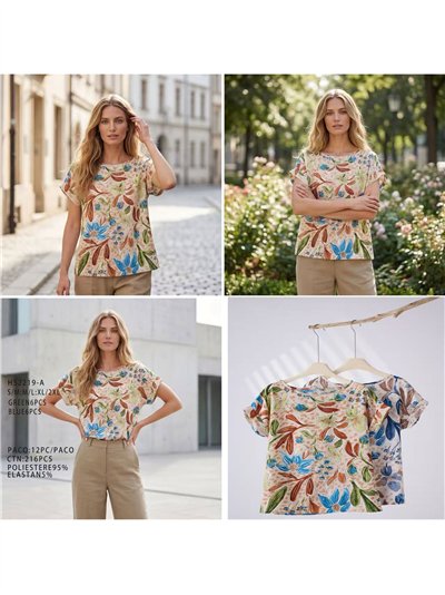Blusa estampada floral acuarela 2
