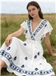 Vestido midi bordado boho