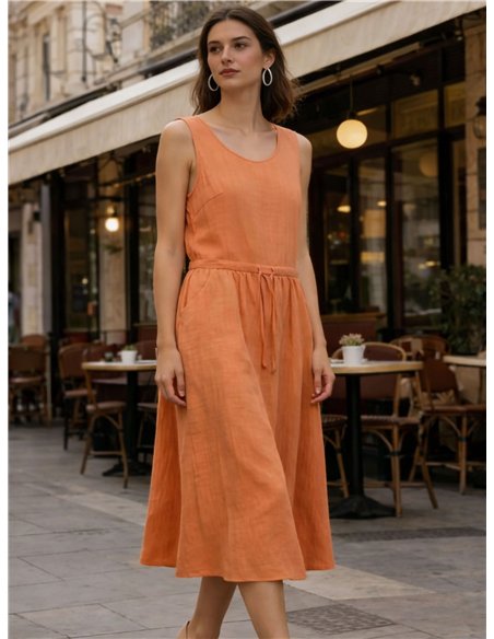 Vestido midi sin mangas