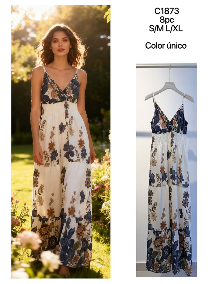 Maxikleid mit Blumenmuster