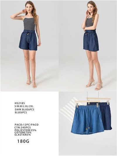 Relaxed denim pull-on shorts 2