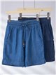 Leichte Jeansshorts mit Kordelzug