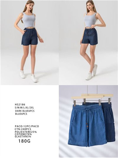 Short denim ligero con cordón 2