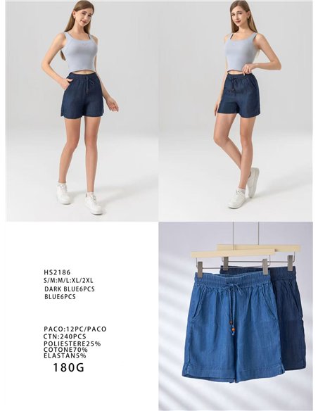 Leichte Jeansshorts mit Kordelzug