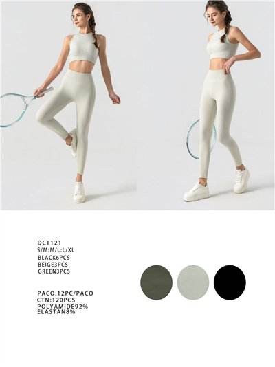 Conjunto deportivo top seamless y legging 2