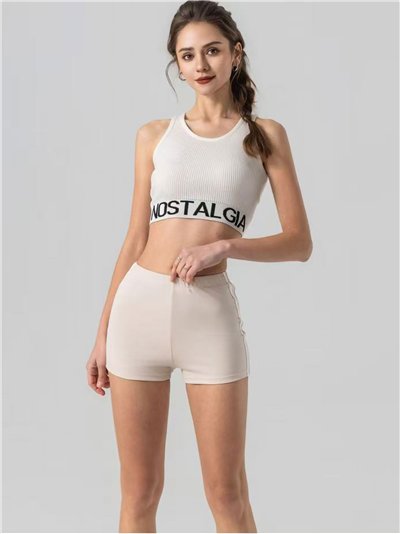 Short ciclista deportivo de cintura alta